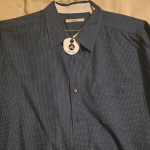 Men's Navy Casual Button Down Shirt
